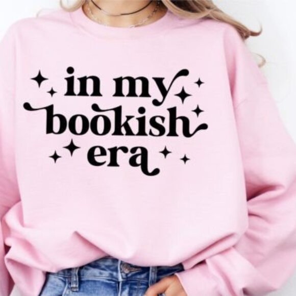 Tops - In My Bookish Era Graphic Sweatshirt - Light Pink